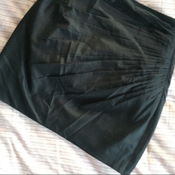 NEW Armani Exchange black mini skirt side ruched mini skirt 8 - Picture 3 of 5